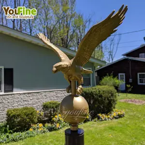 Große Garten verzierung kunden spezifische beliebte Designs Tierguss-Bronzeadler-Skulptur