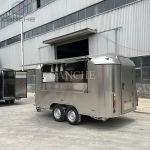 Chariots à hamburgers personnalisés en acier inoxydable Canche, remorques de cuisine mobiles pour la rue - Product Image 1