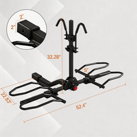Support de vélo électrique double pour attelage de 2 pouces, pour 2 vélos électriques à pneus larges, porte-vélos arrière pour SUV, voiture, transport en extérieur