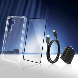 सीम-सुंग गैलेक्सी S25 कस्टमाइज फोन एक्सेसरीज सेट में स्क्रीन प्रोटेक्टर कवर वॉल चार्जर और विललेस चार्जर शामिल हैं। - Product Image 1