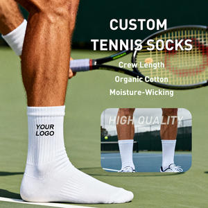 <span class=keywords><strong>Calcetines</strong></span> Deportivos de Alto Rendimiento Personalizados para Tenis y Pádel, Bordados, Transpirables, de Malla, 100% Algodón, para Hombre y Mujer - Product Image 1