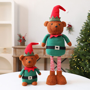 Ornamenti Natalizi a Forma di Orso, Animali di Peluche Natalizi, Decorazioni da Tavola per <span class=keywords><strong>Natale</strong></span>, Statuette di Orso per Feste e Arredamento Casa - Product Image 5