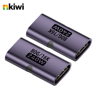 Adaptateur coupleur USB-C vers USB-C femelle-femelle en gros, charge rapide PD3.1 240W, sortie CA pour ordinateur portable, téléphone, tablette PC