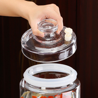 Niudali 10kg haut de gamme Design moderne épaissi bouteille de vin en verre pot d'alcool de cuisine pour la nourriture présente du vin médicinal de ginseng