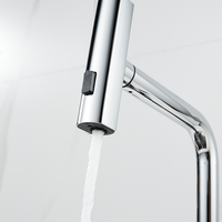 Robinet de cuisine chromé intelligent de luxe au design moderne à haute teneur en laiton Momali robinet de cuisine à tirette flexible commercial