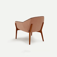 Design nordique loisirs salon chaise meubles de maison fauteuil en bois de frêne moderne salon Accent velours hôtel hall canapé chaises