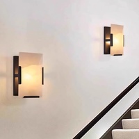Lampe murale LED en marbre pour salon, canapé, fond de télévision, couloir, escalier, salle de bain, décoration, télécommande