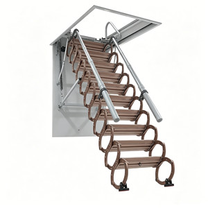 Escalier pliant électrique entièrement automatique, échelle <span class=keywords><strong>escamotable</strong></span> renforcée et dissimulée pour usage domestique - Product Image 6