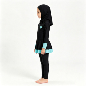 Kids Islamic Swimwear 3PCS Burkini Full Coverage Swimsuit with Hijab Long Sleeve Girls Swim Set - Product Image 6