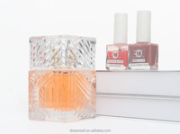 Vente flash - Flacon de parfum en verre carré vide de 100 ml avec étiquette personnalisée, avec couvercle et boîte d'emballage