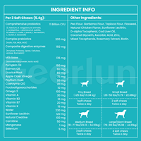 Suppléments prébiotiques pour animaux de compagnie au goût de poulet OEM ODM, équilibre de la microbiote intestinale, nourrissent la peau et le pelage, probiotiques sous forme de friandises moelleuses pour chiens