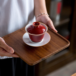 Walnut Wood <b>Tea</b> <b>Tray</b> Irregular Shape Handmade For Kung Fu <b>Tea</b> Set Home Use - Product Image 2