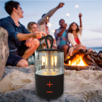 Nouvelle Lampe LED Portable Effet Flamme 2026 pour Camping Extérieur avec Haut-Parleur Bluetooth Sans Fil