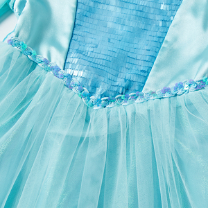 <span class=keywords><strong>Vestito</strong></span> da Principessa <span class=keywords><strong>Elsa</strong></span> in Cotone a Maniche Lunghe per Bambine con Mantellina a Fiocchi di Neve con Paillettes per Halloween, Natale, Feste e Film TV - Product Image 5