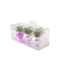 Boîte d'emballage rectangle en PVC de matériaux recyclés transparents personnalisés avec trou de suspension