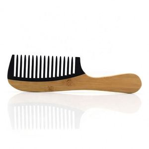 <b>Creative</b> <b>Gift</b> Bamboo Handle Wide Tooth Hair Comb - Product Image 1