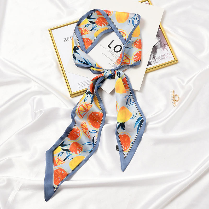 #85 half-cut orange with blue edge - 9x140cm