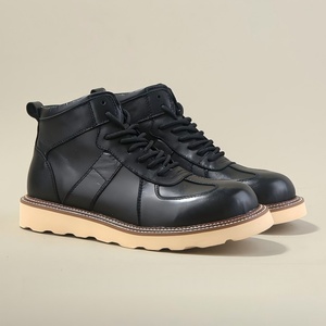 Chaussures de marche décontractées haut de gamme pour hommes, antidérapantes, élégantes, à lacets, à semelle épaisse, style rétro, en cuir - Product Image 2