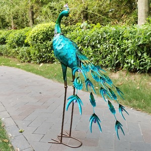 Paon en métal décoratif, oiseau, <span class=keywords><strong>art</strong></span>, jardin extérieur, - Product Image 3