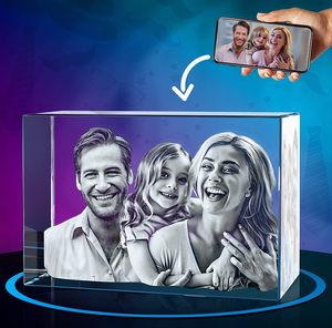 빈 3d 레이저 수제 사용자 정의 K9 솔리드 빈 크리스탈 큐브 매직 크리스탈 유리 큐브 조각 - Product Image 2