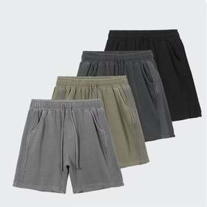 Pantalones cortos de gran tamaño para hombre, pantalones cortos de algodón con logotipo personalizado de peso pesado, pantalones cortos sueltos informales cómodos de alta calidad para hombre - Product Image 1