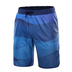 Shorts de bain pour homme avec logo personnalisé, dégradé de couleurs, extensibles dans 4 directions, séchage rapide, résistants à l'eau, avec cordon de serrage - Product Image 1