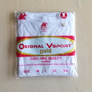 Magliette con scollo a v all'ingrosso magliette bianche RTS morbide personalizzate da uomo 100% cotone 170GSM maglietta bianca vuota per uomo - Product Image 1