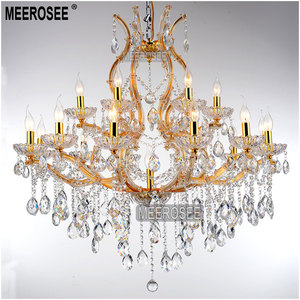 MEEROSEE Cristallo Moderna Maria Teresa <span class=keywords><strong>Lampadario</strong></span> K9 Doppia Scalinata MD8475G L18 - Product Image 5