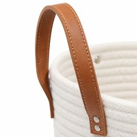 Panier mural en corde de coton tissé à la main, 20x18cm, organisateur cylindrique, pot de fleurs pour cuisine, salon, décoration bohème