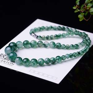 Atacado Jade Colar Esmeralda Cor Torre Cadeia Flutuante Verde Esmeralda Quartzito Jade Colar Jóias Acessórios - Product Image 5