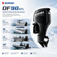 Moteur hors-bord à essence Suzuki DF90ATL 90HP 66,2 kW 4 temps, arbre long de 20 pouces, moteur EFI pour bateau de pêche et bateau de plaisance