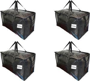 2024 Extra Large Tote Bag Reinforced Handles Promotional Folding Storage Solution for Moving Zipper Toy Quilt Clothing PP - Product Image 3