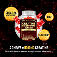 Gummies Énergisantes Pré-Entraînement Marque Blanche OEM – Supplément de Créatine Monohydrate 5000mg avec Vitamine B12