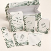 Cartes de prière dévotionnelles personnalisées avec des versets bibliques REST & RESTORE KJV, 57x87mm, lot de 40 cartes, cadeau chrétien