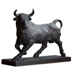 Statue de taureau grandeur nature en métal de style européen, sculptures de bisons en métal, statue de taureau de corrida en bronze coulé - Product Image 4