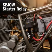 Relay Solenoid Starter SEJOW ATV Quad Pit Bike 50-110cc Terminal Tembaga Arus Tinggi Handal Pengganti OEM Kabel Harness