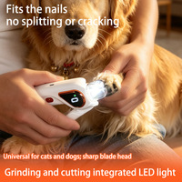 Cortauñas Eléctrico 2 en 1 de Lujo Furrivo con Luz LED para Detección de Vascularización, Bajo Ruido, Recargable por USB para Perros y Gatos