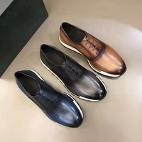 Sneakers en cuir véritable imprimées au laser de luxe - Chaussures décontractées personnalisables avec l'identité de la marque - Chaussures pour hommes en marque privée, grandes tailles
