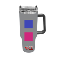 Gobelet isotherme personnalisé en acier inoxydable de 40 oz, thème arc-en-ciel gay Two Spirit, pour les voyages longue distance en voiture, les pique-niques en montagne et les barbecues