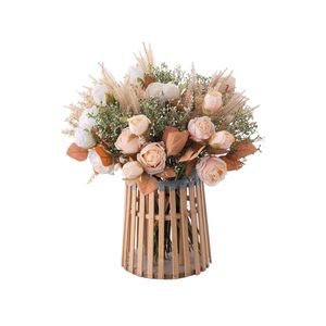 <span class=keywords><strong>Bouquet</strong></span> <span class=keywords><strong>de</strong></span> roses artificielles YC1006 <span class=keywords><strong>de</strong></span> 40 cm avec des accents d'herbe <span class=keywords><strong>de</strong></span> <span class=keywords><strong>blé</strong></span> pour la décoration florale <span class=keywords><strong>de</strong></span> table <span class=keywords><strong>de</strong></span> <span class=keywords><strong>mariage</strong></span> à domicile - Product Image 1