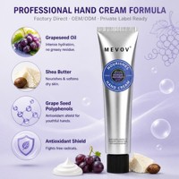 Crème pour les mains nourrissante biologique à la marque privée OEM avec de l'huile de pépins de raisin et du beurre de karité, formule hydratante