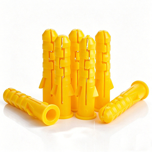 Chevilles d'expansion en <span class=keywords><strong>plastique</strong></span> jaunes en PE, goujons muraux en <span class=keywords><strong>plastique</strong></span>, tubes d'expansion en nylon, tubes requins résistants au torsion pour la construction - Product Image 1