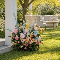 Kunstzijde realistische wilde bloemenboeket looppad voor bruiloft, Valentijnsdag, Thanksgiving, Kerstmis & afstuderen