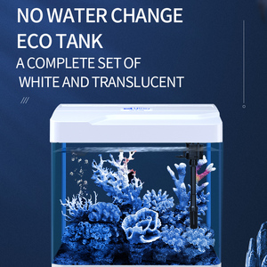 Ecologische Ultra Heldere Gebogen Glas Betta Aquarium Aquarium Aquarium Kleine Vierkante Desktop <span class=keywords><strong>Tank</strong></span> Led Verlichting Buiten Woonkamer 5W Power - Product Image 2