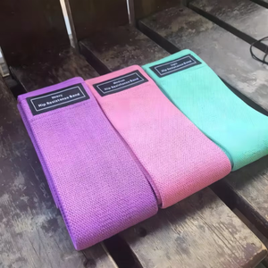 Offre Spéciale nouveauté logo personnalisé Durable coloré Polyester tissu boucle tissu bandes de résistance aux hanches ensemble Fitness - Product Image 3