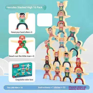 Jeu d'empilage en bois Nexus pour enfants, blocs d'équilibre colorés, jouets éducatifs, <span class=keywords><strong>dominos</strong></span>, bowling, modes de jeu multiples, finition fine - Product Image 6