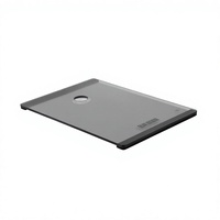 Table de camping d'extérieur IGT avec plateau en verre trempé, panneau demi-unité, grande taille, gris élégant, mobilier d'extérieur fabriqué en Chine