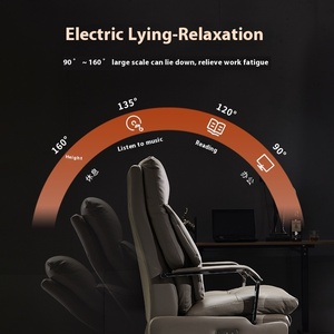 Silla Ejecutiva de Cuero Genuino con Ajuste Eléctrico y Características Ergonómicas, con <span class=keywords><strong>Reposapiés</strong></span> Automático - Product Image 4