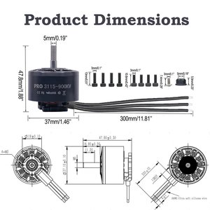 มอเตอร์ไร้แปรงถ่าน BLCD 900KV แรงขับ 4.8 กก. น้ำหนัก 120 กรัม มัลติคอปเตอร์ FPV โดรนประสิทธิภาพสูง มัลติคอปเตอร์อุตสาหกรรม UAV ของเล่นรถยนต์ อุปกรณ์เสริม - Product Image 6