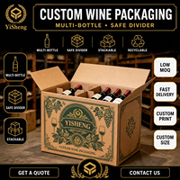 Boîte à vin sur mesure avec séparateur, emballage en carton ondulé empilable pour livraison en cave de cave à vin, directement de l'usine